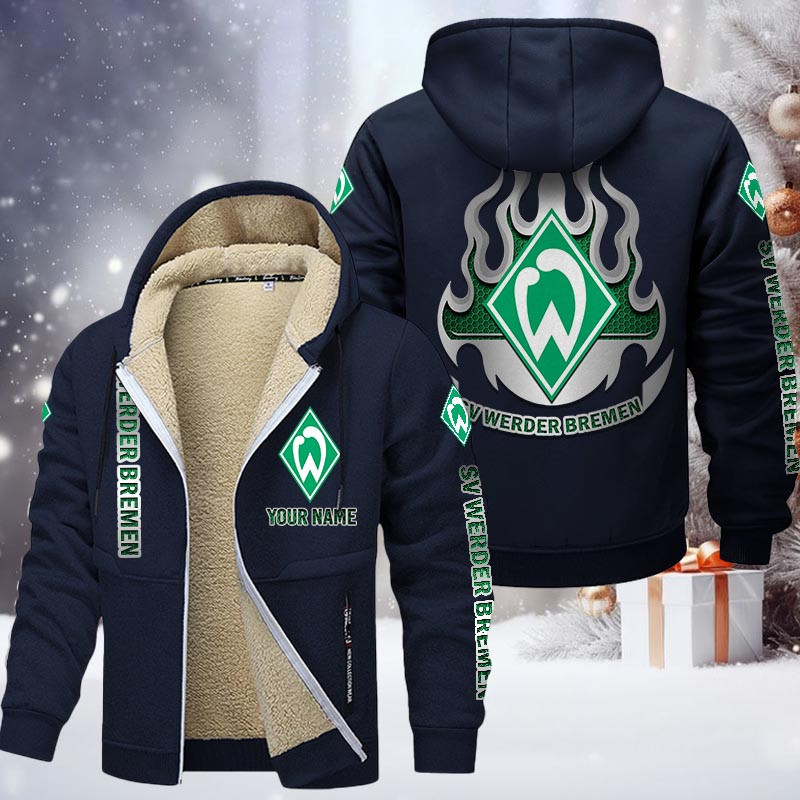 SV Werder Bremen Gefütterte Kapuzenjacke - SVW Samt Zip-Hoodie (Ver.3) – Bild 7