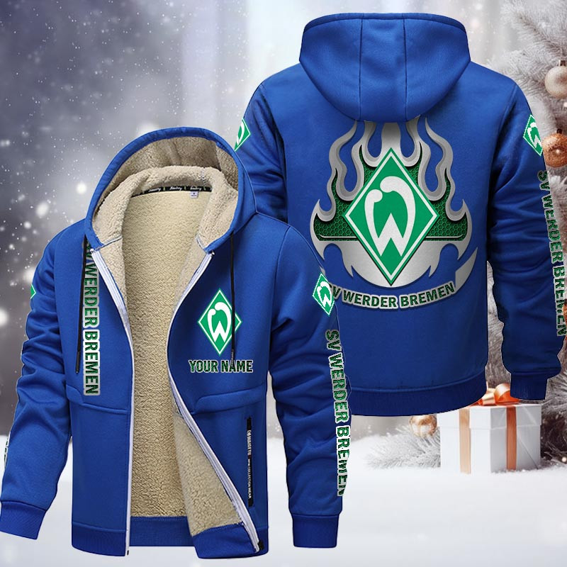SV Werder Bremen Gefütterte Kapuzenjacke - SVW Samt Zip-Hoodie (Ver.3) – Bild 8