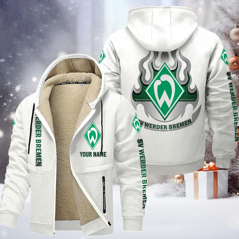 SV Werder Bremen Gefütterte Kapuzenjacke - SVW Samt Zip-Hoodie (Ver.3) – Bild 9