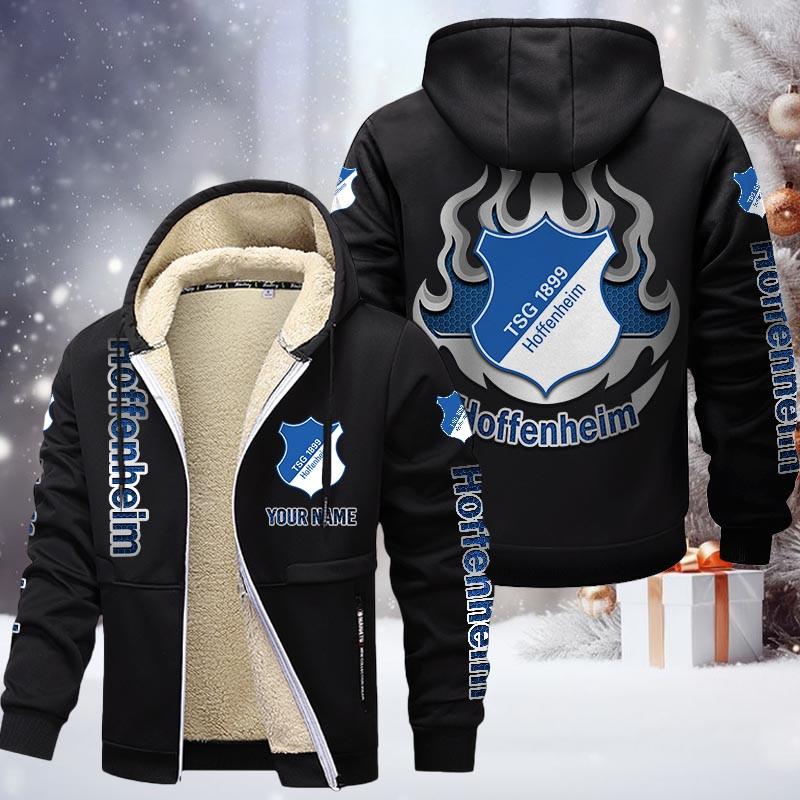 TSG Hoffenheim Gefütterte Kapuzenjacke - TSG Samt Zip-Hoodie – Bild 3