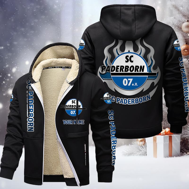 SC Paderborn Gefütterte Kapuzenjacke - SCP Samt Zip-Hoodie – Bild 3
