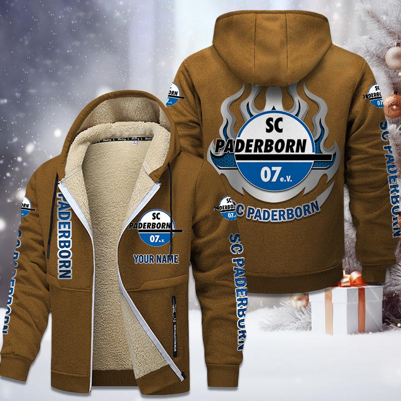 SC Paderborn Gefütterte Kapuzenjacke - SCP Samt Zip-Hoodie – Bild 4