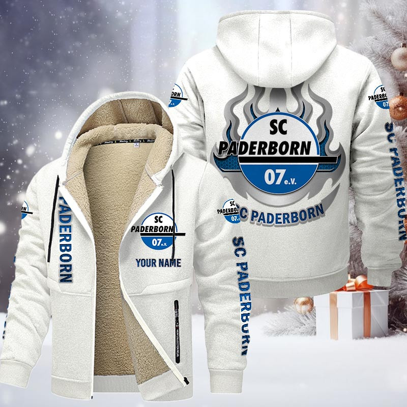 SC Paderborn Gefütterte Kapuzenjacke - SCP Samt Zip-Hoodie – Bild 9