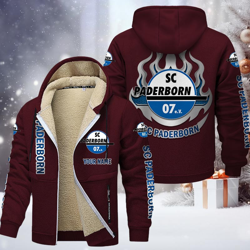 SC Paderborn Gefütterte Kapuzenjacke - SCP Samt Zip-Hoodie – Bild 10