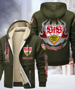 VfB Stuttgart Gefütterte Kapuzenjacke - VFB Samt Zip-Hoodie (Ver.2)