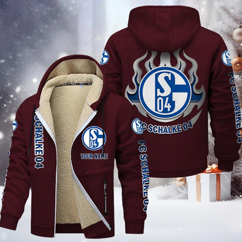 FC Schalke 04 Gefütterte Kapuzenjacke - S04 Samt Zip-Hoodie – Bild 10