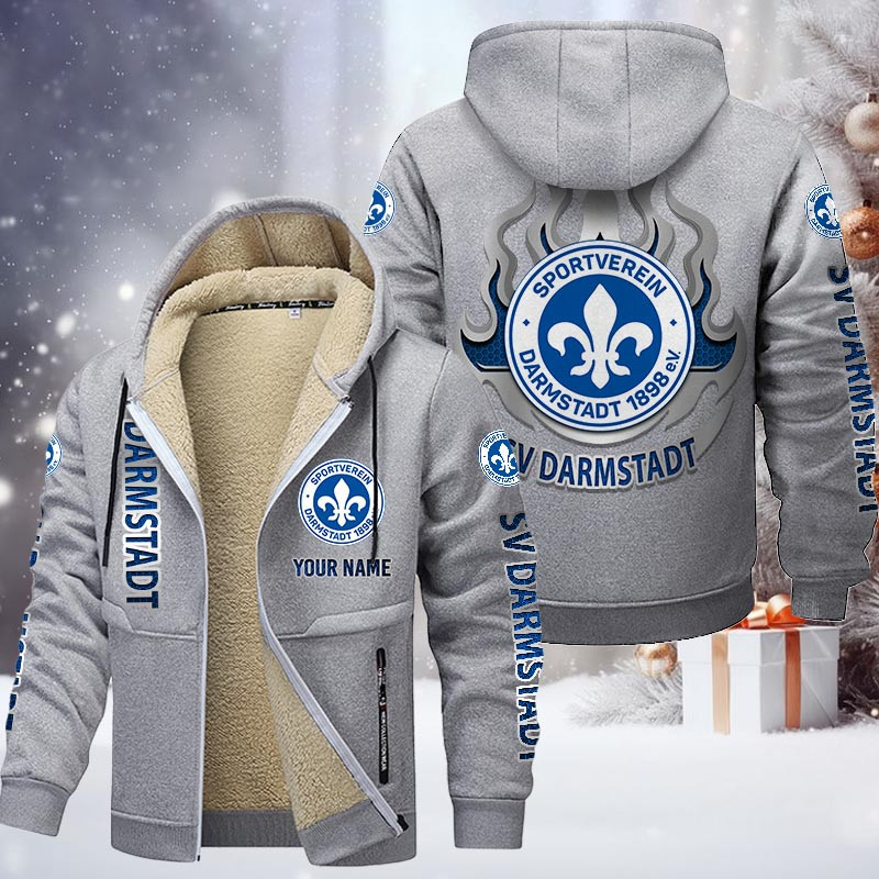 Darmstadt 98 Gefütterte Kapuzenjacke - D98 Samt Zip-Hoodie – Bild 6