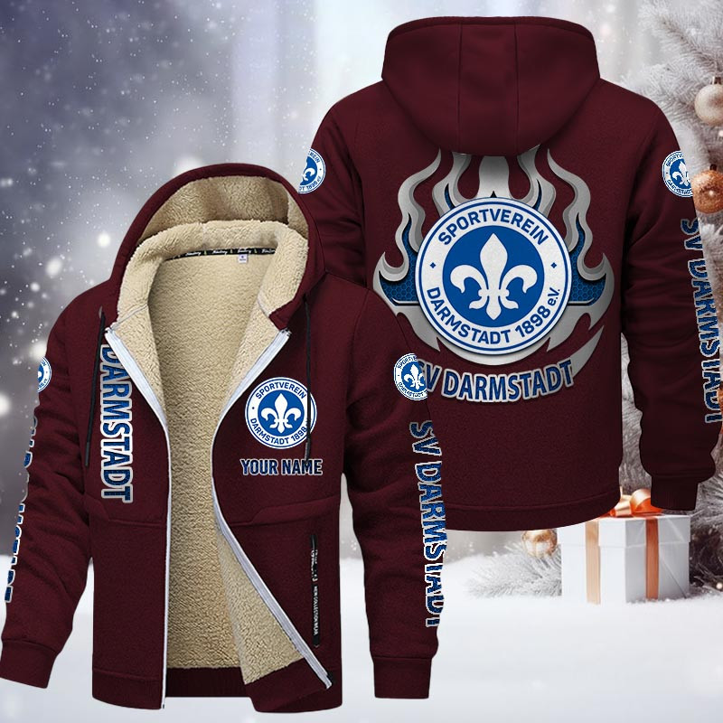 Darmstadt 98 Gefütterte Kapuzenjacke - D98 Samt Zip-Hoodie – Bild 10