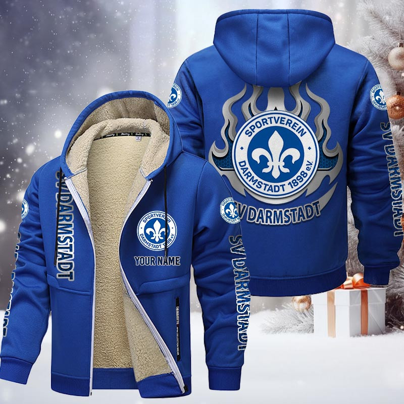 Darmstadt 98 Gefütterte Kapuzenjacke - D98 Samt Zip-Hoodie – Bild 8