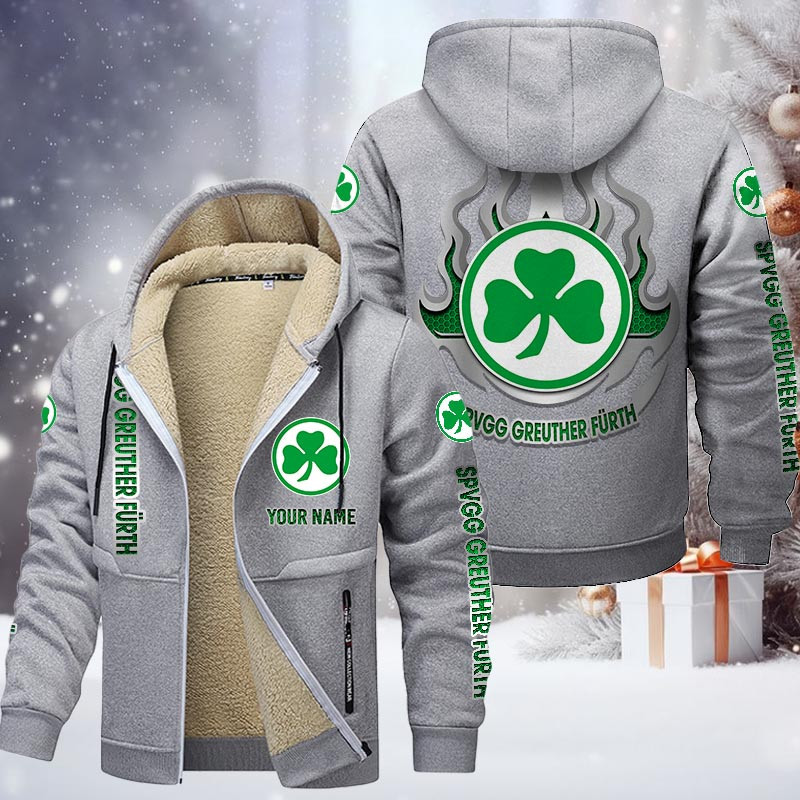 SpVgg Greuther Furth Gefütterte Kapuzenjacke - SGF Samt Zip-Hoodie (Ver.2) – Bild 6