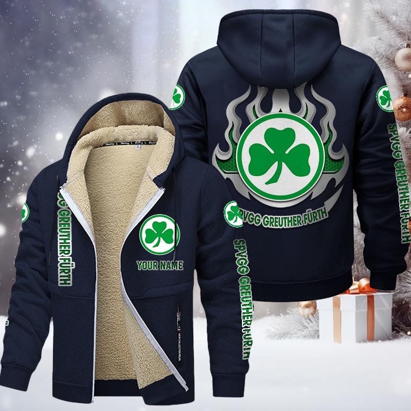 SpVgg Greuther Furth Gefütterte Kapuzenjacke - SGF Samt Zip-Hoodie (Ver.2) – Bild 7