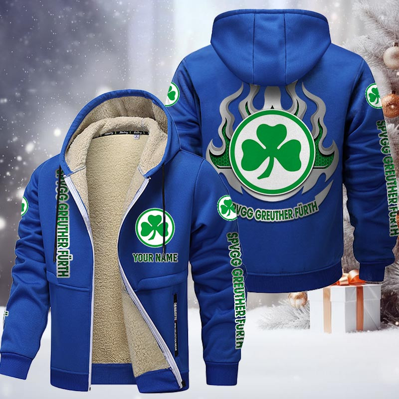SpVgg Greuther Furth Gefütterte Kapuzenjacke - SGF Samt Zip-Hoodie (Ver.2) – Bild 8