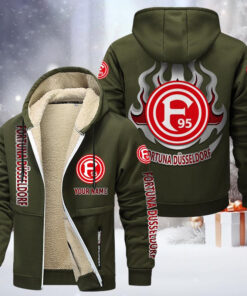 Fortuna Dusseldorf Gefütterte Kapuzenjacke - F95 Samt Zip-Hoodie