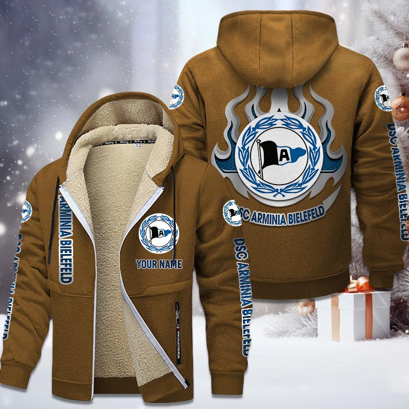 Arminia Bielefeld Gefütterte Kapuzenjacke - DSC Samt Zip-Hoodie (Ver.2) – Bild 4