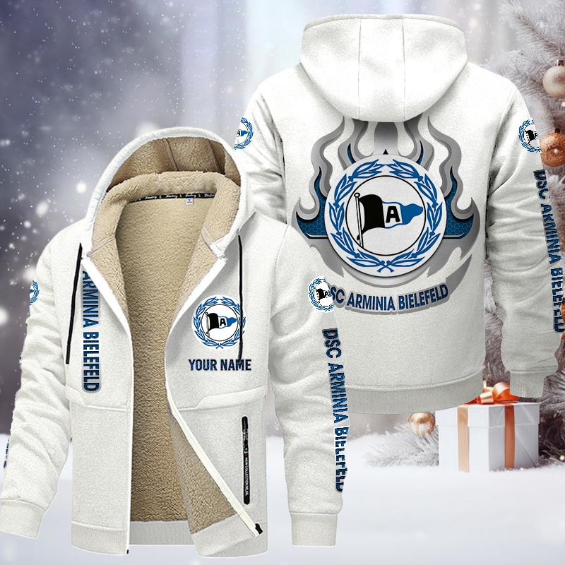 Arminia Bielefeld Gefütterte Kapuzenjacke - DSC Samt Zip-Hoodie (Ver.2) – Bild 9