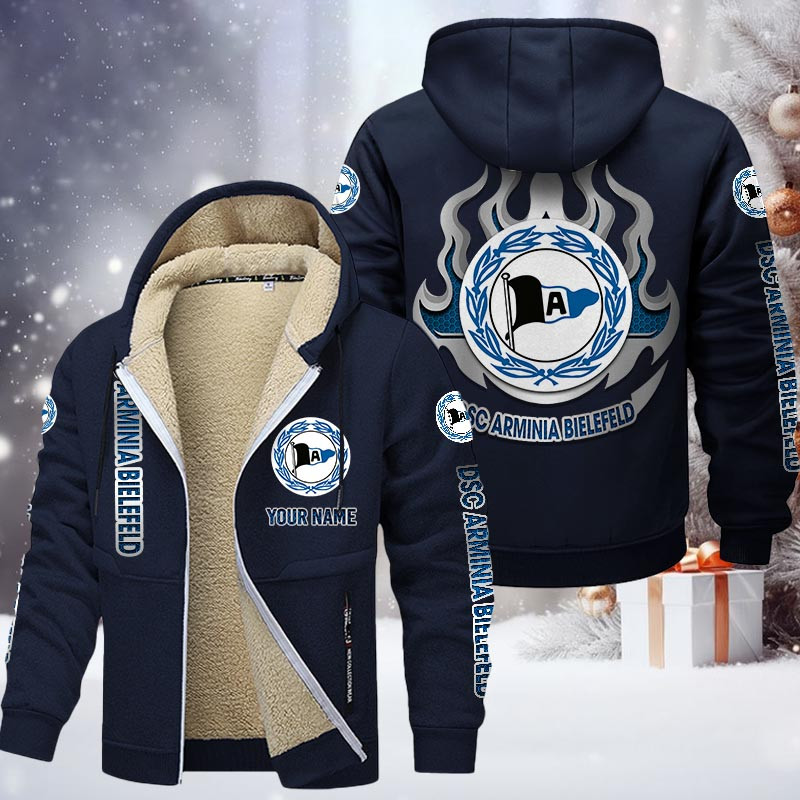 Arminia Bielefeld Gefütterte Kapuzenjacke - DSC Samt Zip-Hoodie (Ver.2) – Bild 7