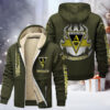 Alemannia Aachen Gefütterte Kapuzenjacke - AAC Samt Zip-Hoodie