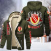 Energie Cottbus Gefütterte Kapuzenjacke - FCE Samt Zip-Hoodie (Ver.2)
