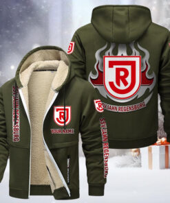 Jahn Regensburg Gefütterte Kapuzenjacke - SSV Samt Zip-Hoodie