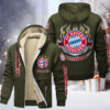 FC Bayern Munchen Gefütterte Kapuzenjacke - FCB Samt Zip-Hoodie