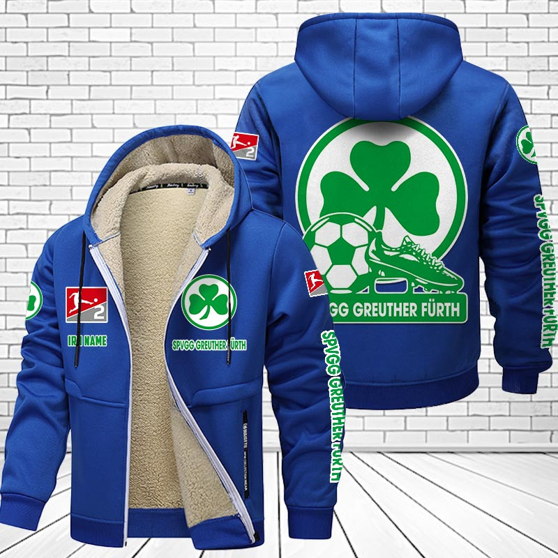 SpVgg Greuther Furth Gefütterte Kapuzenjacke - SGF Samt Zip-Hoodie – Bild 8