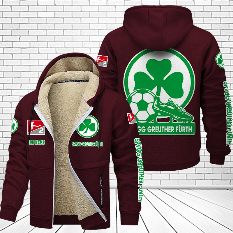 SpVgg Greuther Furth Gefütterte Kapuzenjacke - SGF Samt Zip-Hoodie – Bild 10