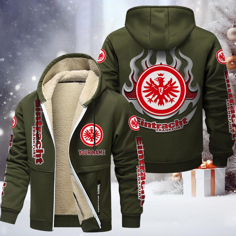 Eintracht Frankfurt Gefütterte Kapuzenjacke - SGE Samt Zip-Hoodie