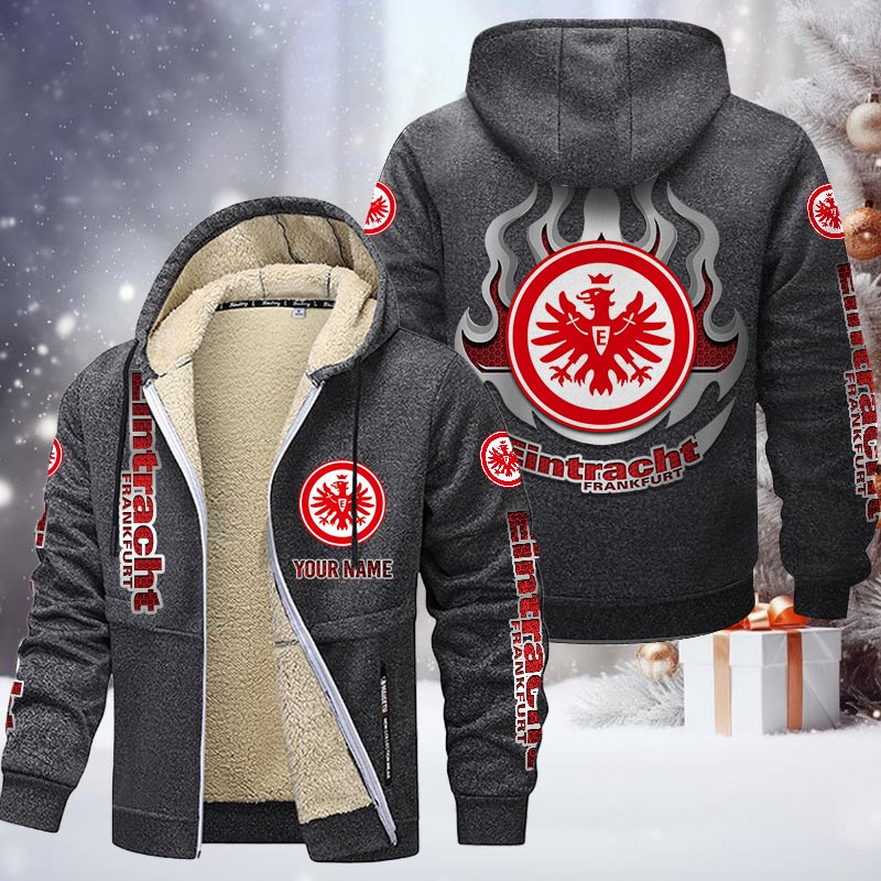 Eintracht Frankfurt Gefütterte Kapuzenjacke - SGE Samt Zip-Hoodie – Bild 5