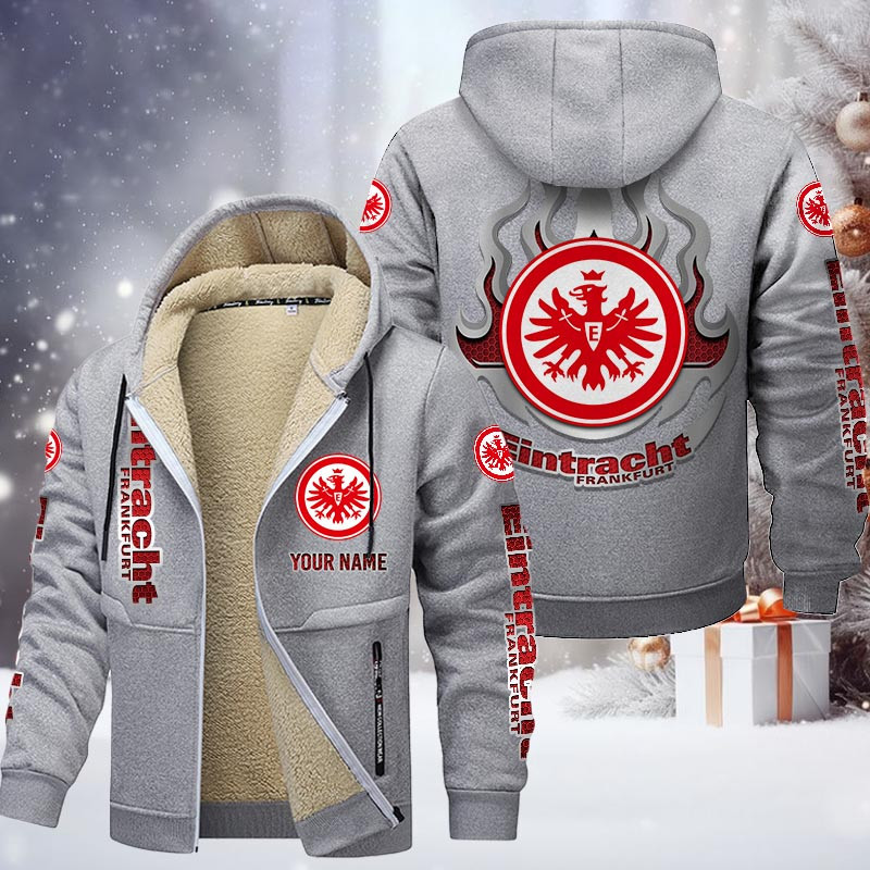 Eintracht Frankfurt Gefütterte Kapuzenjacke - SGE Samt Zip-Hoodie – Bild 6