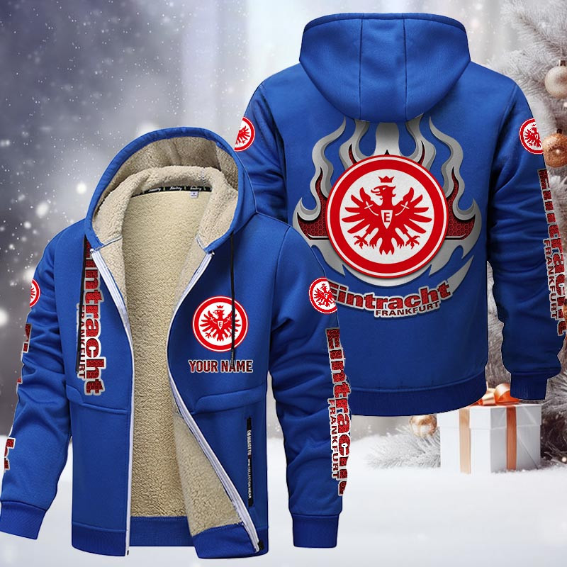 Eintracht Frankfurt Gefütterte Kapuzenjacke - SGE Samt Zip-Hoodie – Bild 8