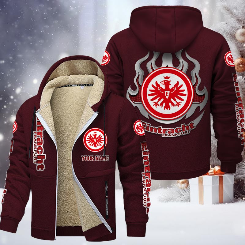 Eintracht Frankfurt Gefütterte Kapuzenjacke - SGE Samt Zip-Hoodie – Bild 10