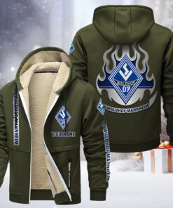 Waldhof Mannheim Gefütterte Kapuzenjacke - SVW Samt Zip-Hoodie (Ver.2)