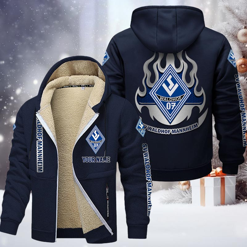 Waldhof Mannheim Gefütterte Kapuzenjacke - SVW Samt Zip-Hoodie (Ver.2) – Bild 7