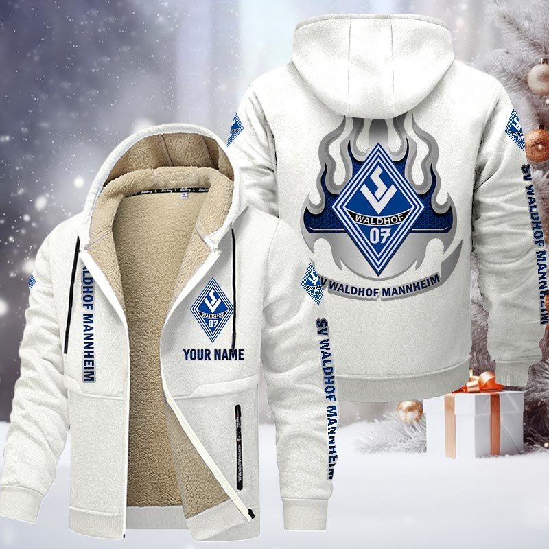 Waldhof Mannheim Gefütterte Kapuzenjacke - SVW Samt Zip-Hoodie (Ver.2) – Bild 9