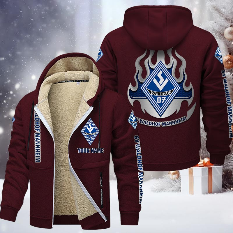 Waldhof Mannheim Gefütterte Kapuzenjacke - SVW Samt Zip-Hoodie (Ver.2) – Bild 10