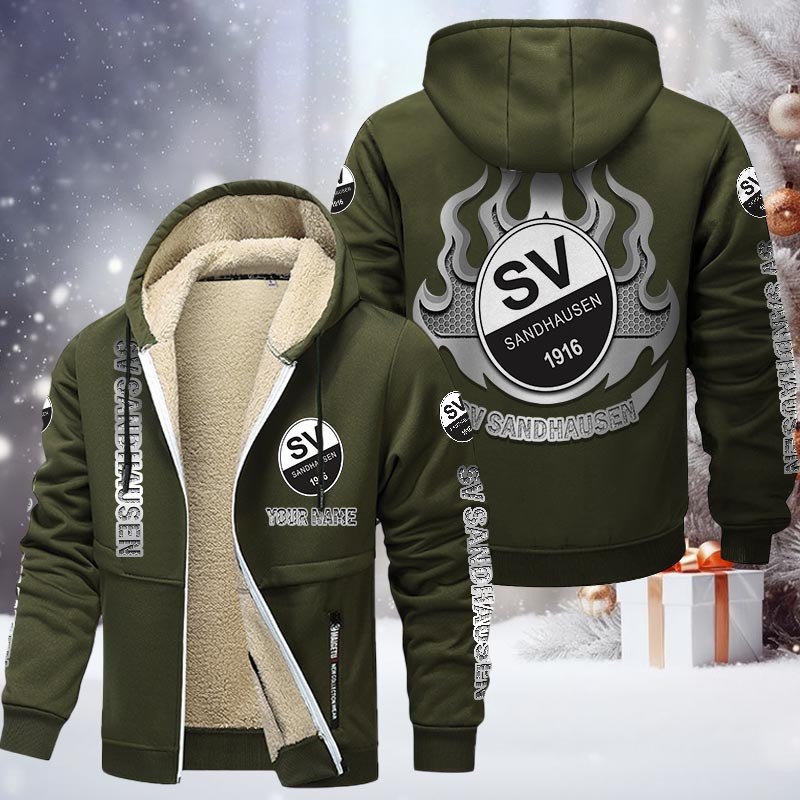 SV Sandhausen Gefütterte Kapuzenjacke - SVS Samt Zip-Hoodie