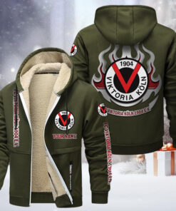 Viktoria Koln Gefütterte Kapuzenjacke - SVI Samt Zip-Hoodie