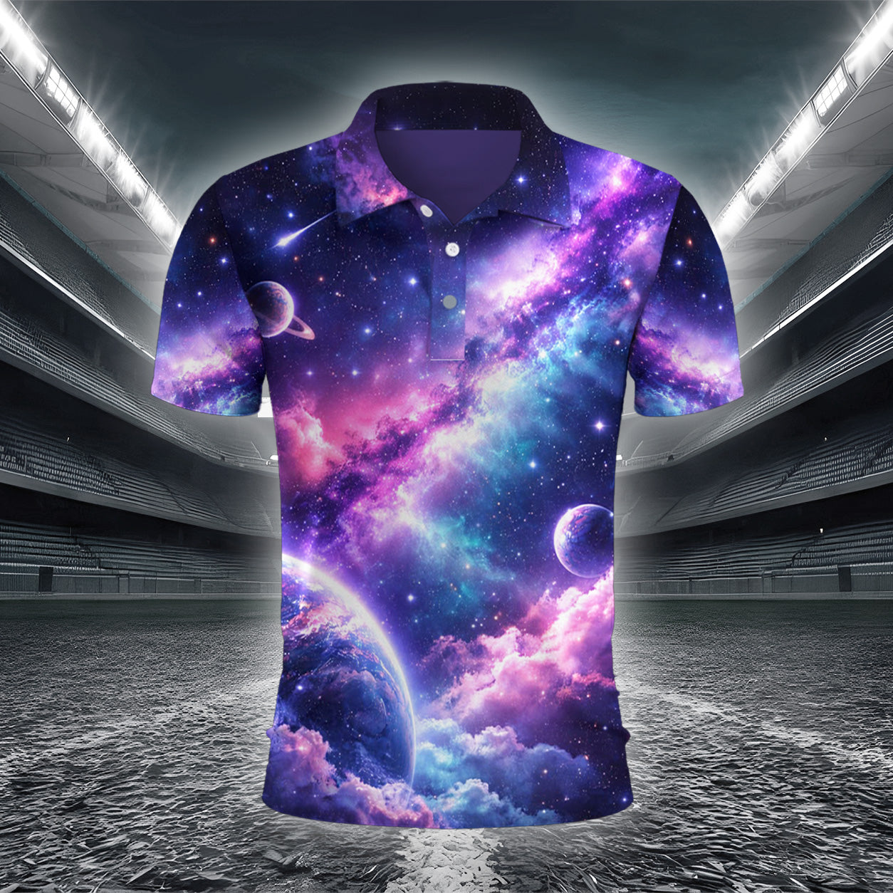 Schwarzes Loch im Universum Poloshirt – Bild 2