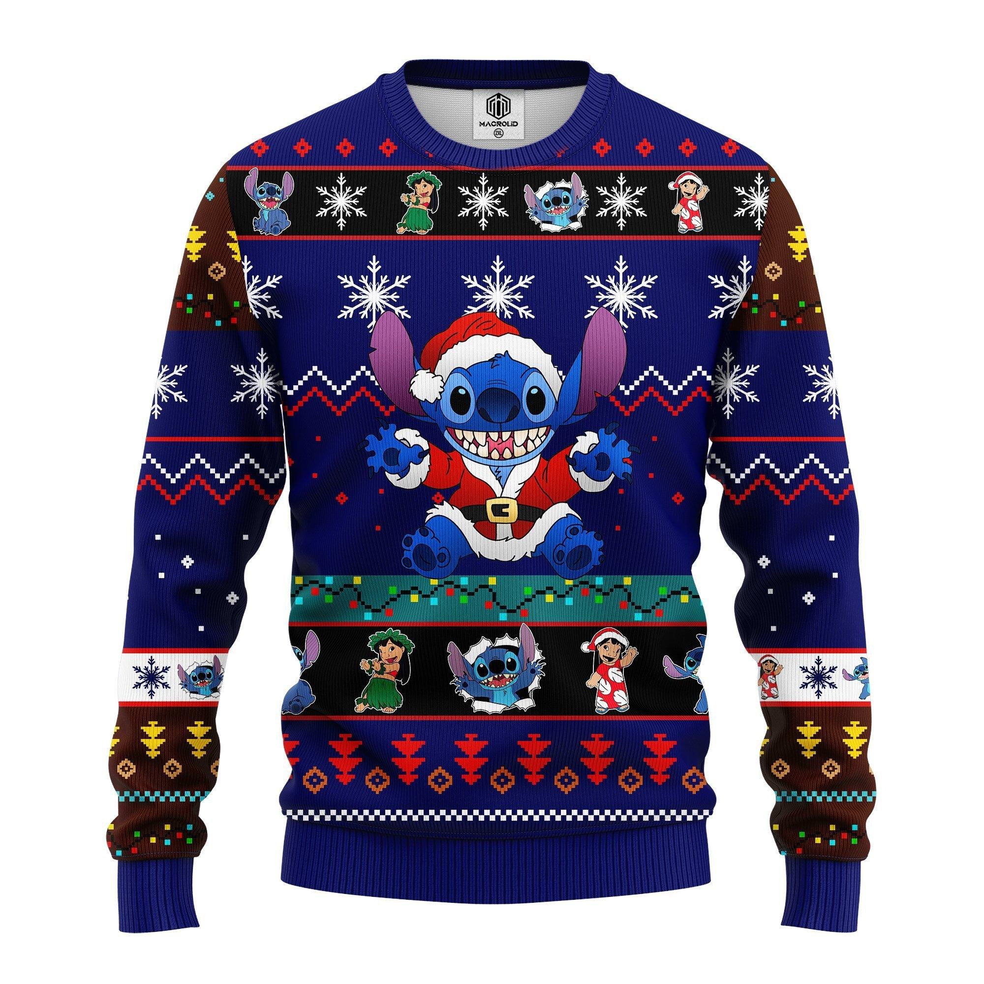 Stitch Weihnachtspullover - Lilo & Stitch Disney Ugly Christmas Sweater 6