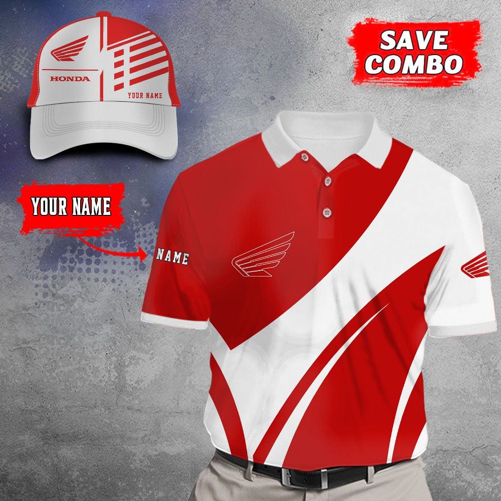Honda Motorcycle Poloshirt – Bild 4