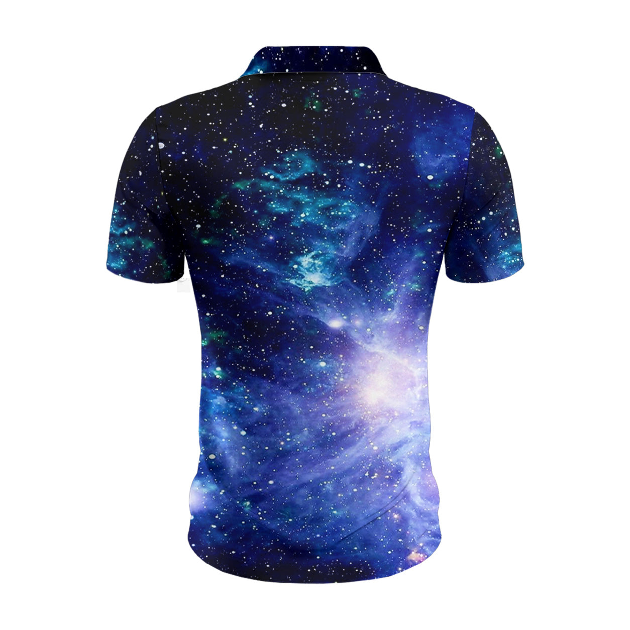 Glitzernde Lila Milchstraße Poloshirt – Bild 3