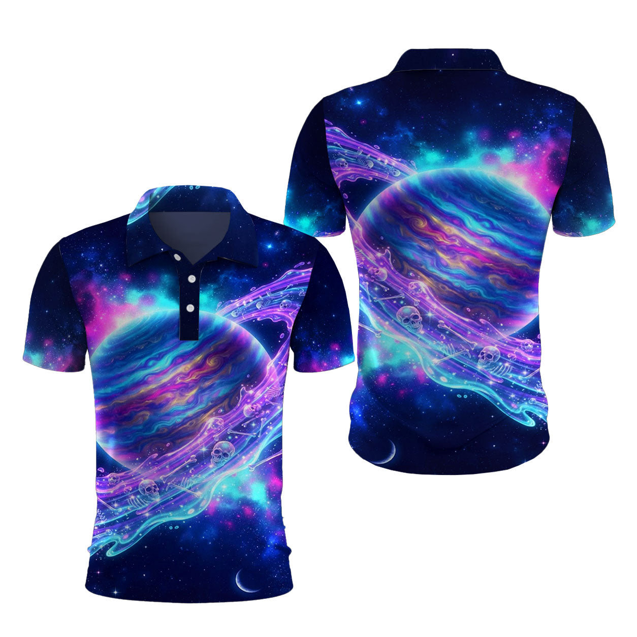 Mystische Sternenstraße Poloshirt – Bild 4