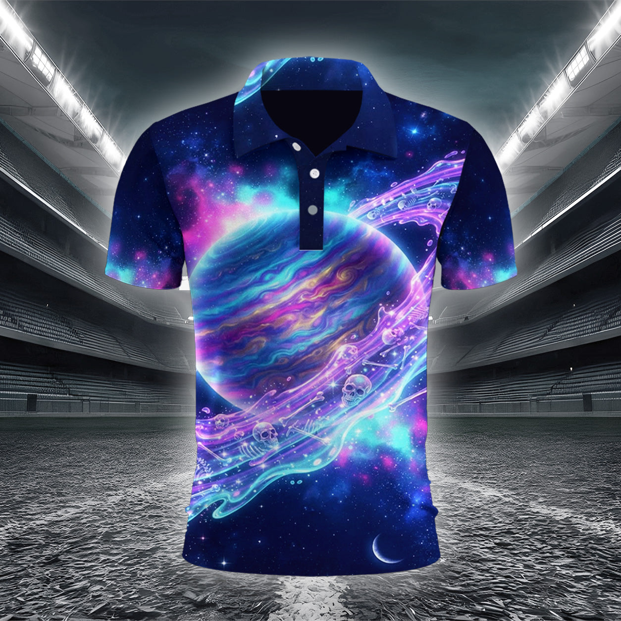 Mystische Sternenstraße Poloshirt – Bild 2