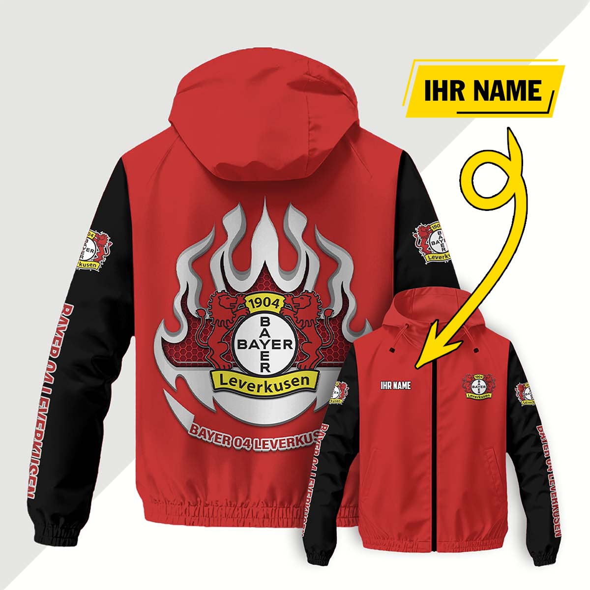 Bayer 04 Leverkusen Windjacke - B04 Windbreaker – Bild 4