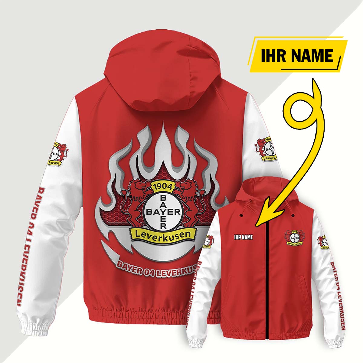 Bayer 04 Leverkusen Windjacke - B04 Windbreaker – Bild 8