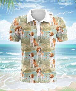 Alternative view of Beagle Hund Polohemd - Lustiges Tropen Kurzarm Shirt für Herren Damen