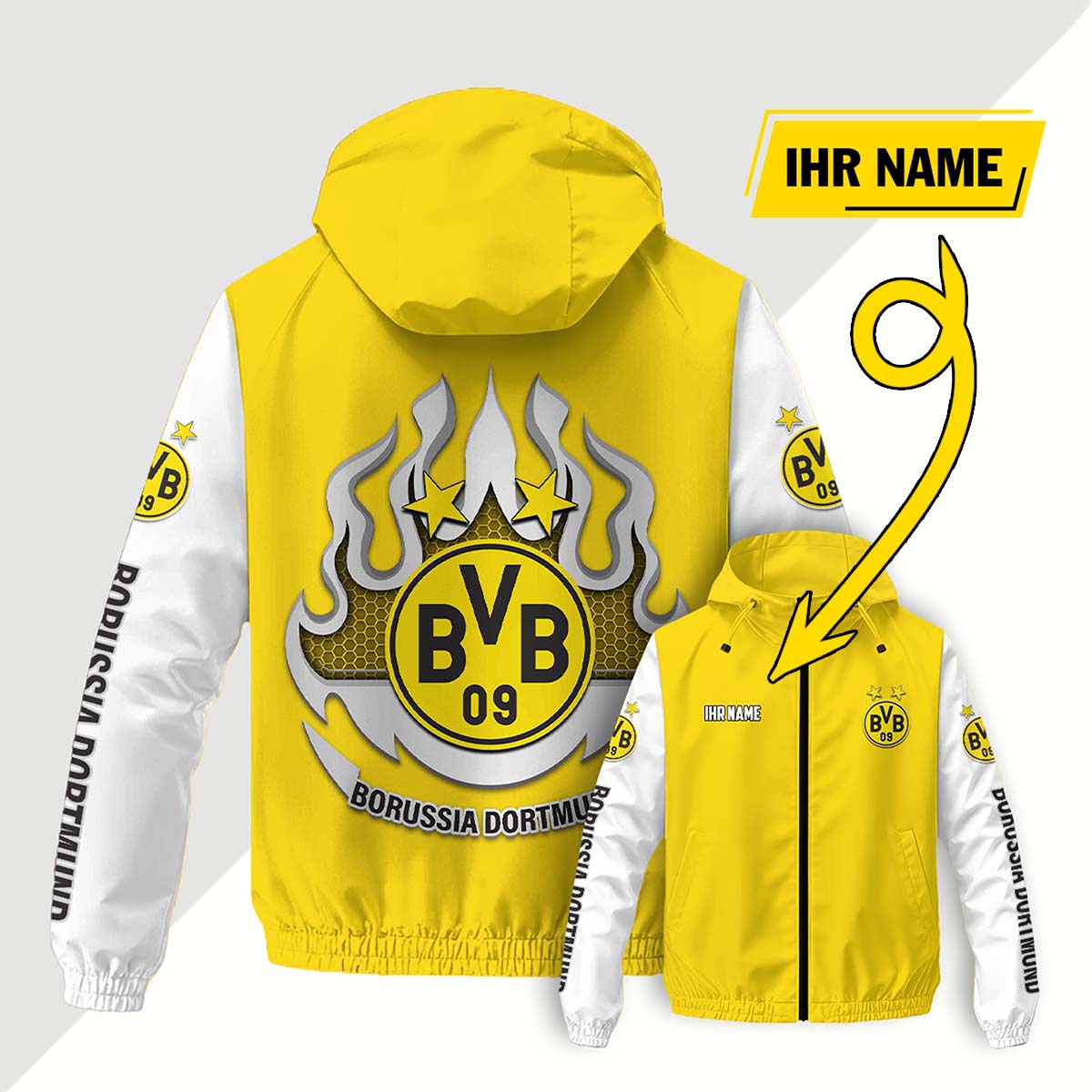 Borussia Dortmund Windjacke - BVB Windbreaker – Bild 8