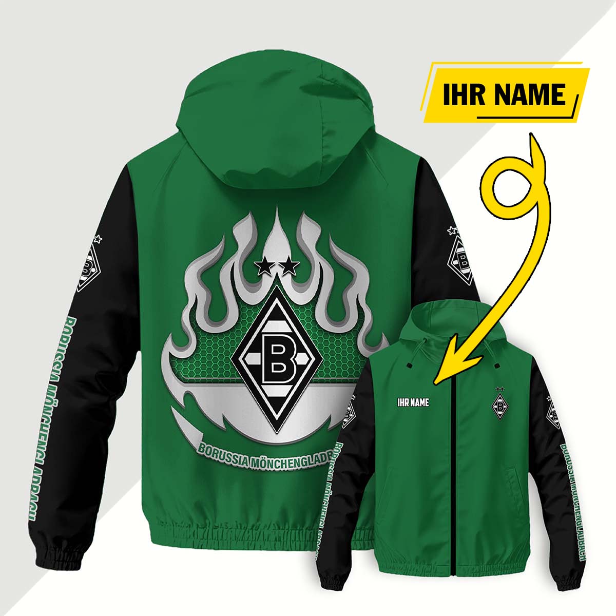 Borussia Mönchengladbach Windjacke - BMG Windbreaker – Bild 4