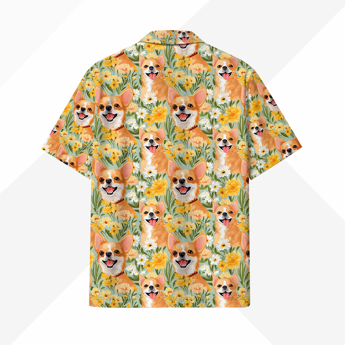Chihuahua Dog Hawaiihemd - Lustiges Tropen Blumen Kurzarm Strandhemd für Herren Damen – Bild 4