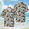 Dobermann Dog Hawaiihemd - Lustiges Tropen Blumen Kurzarm Strandhemd für Herren Damen
